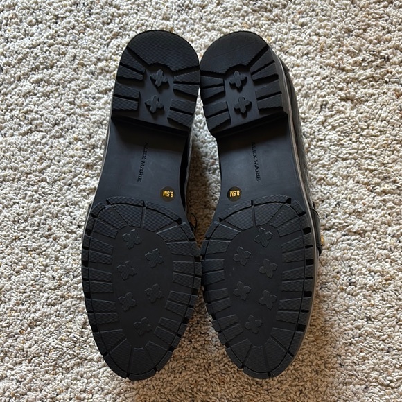 Alex Marie Black Patent Loafers with Pearl Accents - Picture 3 of 3